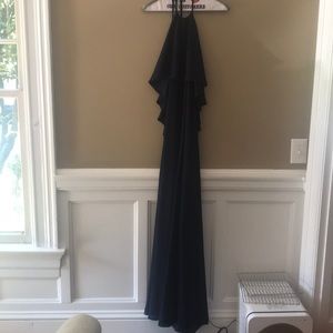 Show Me Your Mumu blue halter bridesmaid dress